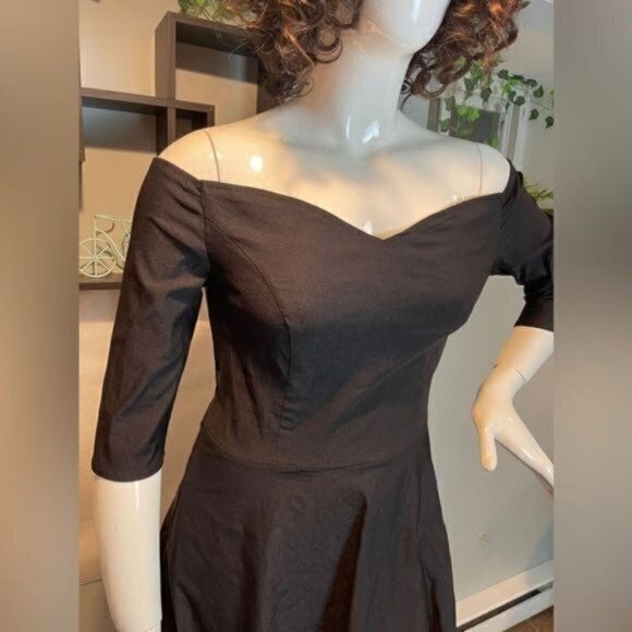 GRACE KARIN Off Shoulder Delicate Design Black Swing Dress Size XL RefJ030 - Picture 8 of 11